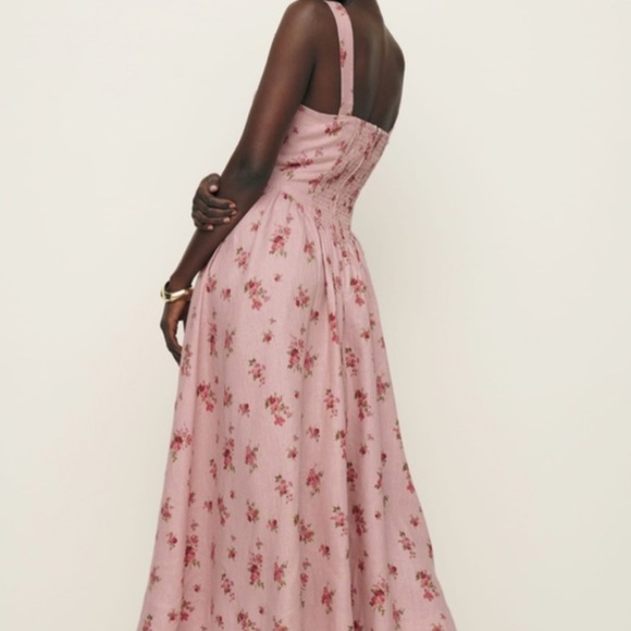 Reformation Balia Linen Dress in Tea Time Size 10 - Picture 5 of 9